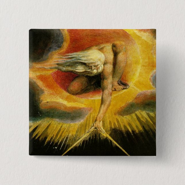 Chapa Cuadrada Dios del arte de Guillermo Blake (Anverso)