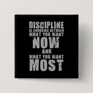 Chapa Cuadrada DISCIPLINA - Palabras motivacionales
