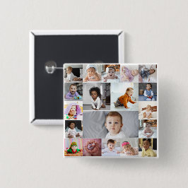 Chapa Cuadrada Diseñar su propio Collage de fotos de 19