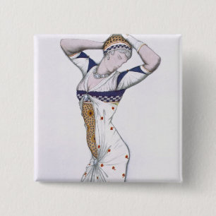 Chapa Cuadrada Diseñe de una fantasía de Costume moderno, 1912
