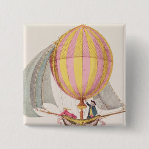 Chapa Cuadrada Diseñe para un dirigible, francés, c.1785
