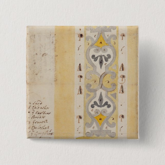 Chapa Cuadrada Diseñe para un jardín del nudo, colina de Bush, (Anverso)