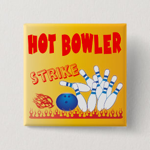 Chapa Cuadrada diseño caliente del jugador de bolos
