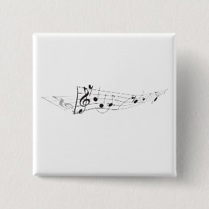 Chapa Cuadrada Diseño de A que tuerce la partitura musical