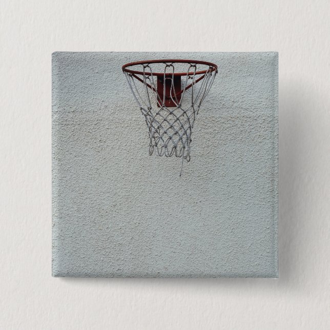 Chapa Cuadrada Diseño de baloncesto (Anverso)