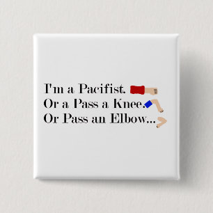 Chapa Cuadrada Diseño de Humor Pacifista de MMA