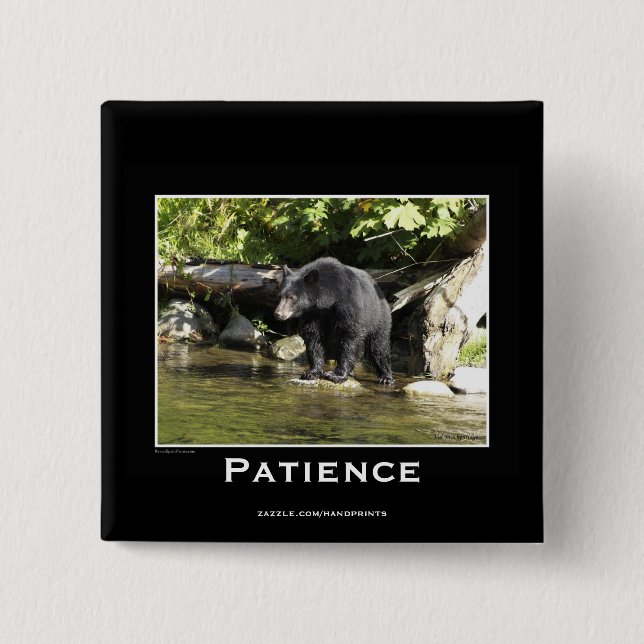 Chapa Cuadrada Diseño de los amantes de la fauna salvaje (Anverso)