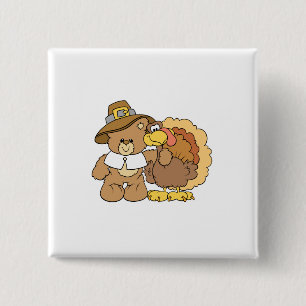 Chapa Cuadrada diseño de oso de teddy de pavo
