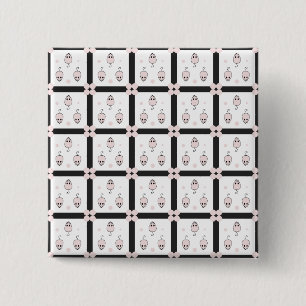 Chapa Cuadrada Diseño de patrón continuo de ratón rosa - Decoraci