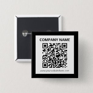 Chapa Cuadrada Diseño de Personalizable sencillo y código QR edit