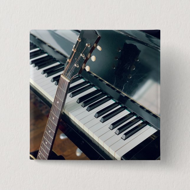 Chapa Cuadrada Diseño de piano de bonito (Anverso)