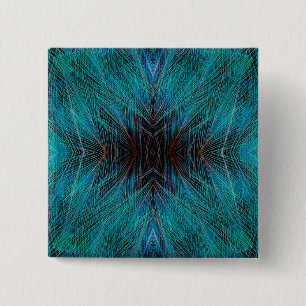 Chapa Cuadrada Diseño de pluma fractal del ave del paraíso