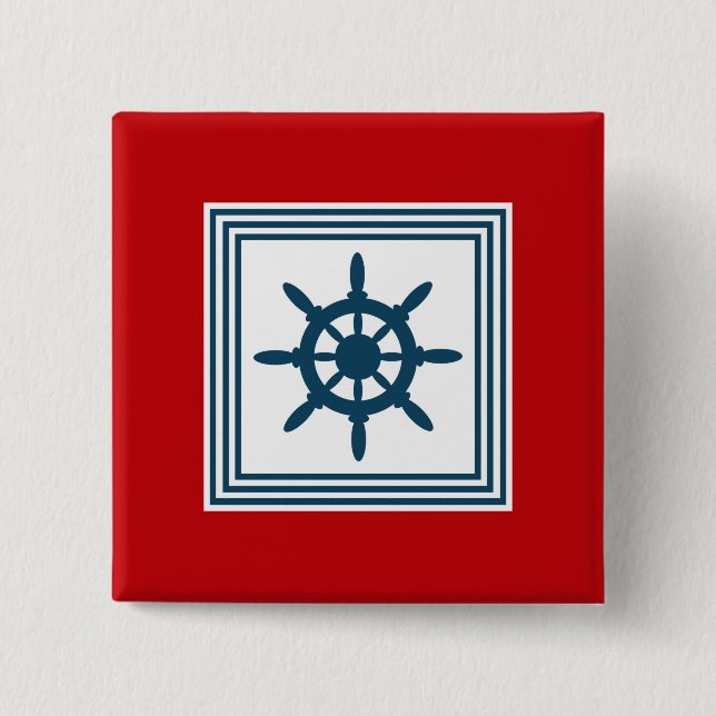 Chapa Cuadrada Diseño de temática náutica (Anverso)