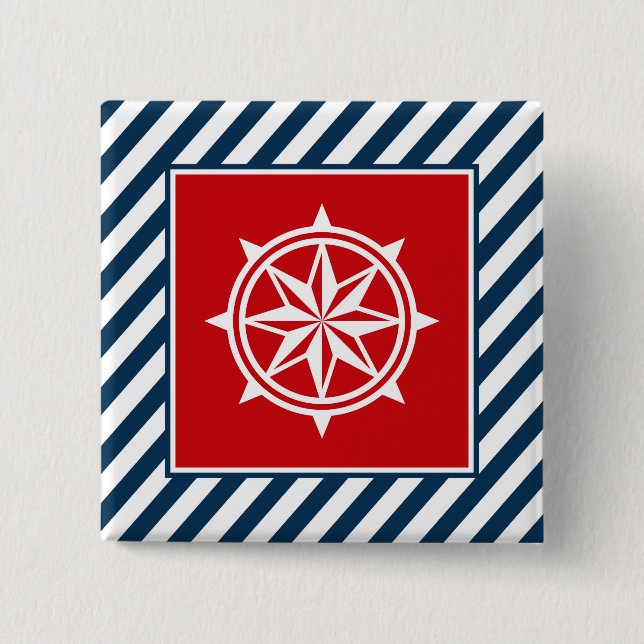 Chapa Cuadrada Diseño de temática náutica (Anverso)