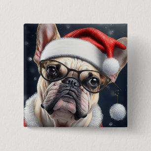 Chapa Cuadrada Diseño de vacaciones de Navidad de Santa con adora