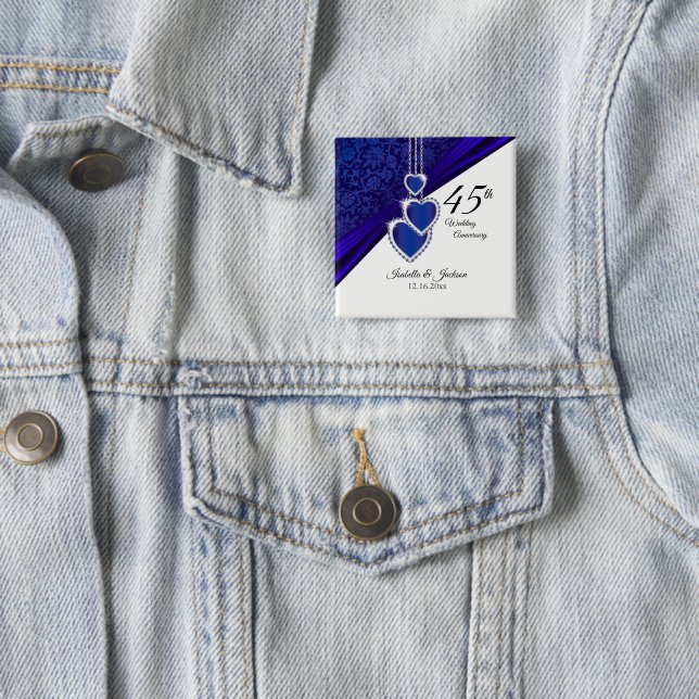 Chapa Cuadrada Diseño del 45° Aniversario Boda (In situ)