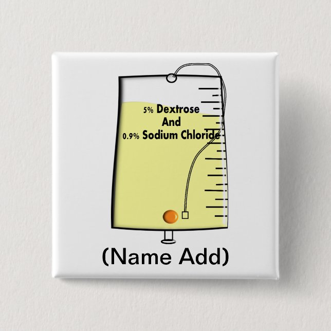 Chapa Cuadrada Diseño del bolso de la enfermera registradoa IV (Anverso)