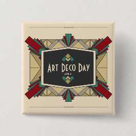 Chapa Cuadrada Diseño del Día Art Deco