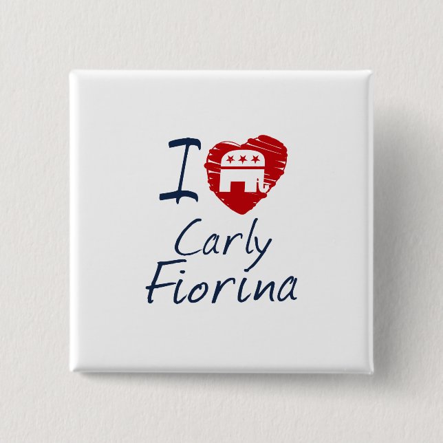 Chapa Cuadrada Diseño del garabato de Fiorina 2016 del amor de (Anverso)