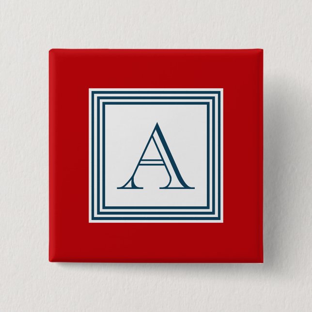 Chapa Cuadrada Diseño del monograma (Anverso)