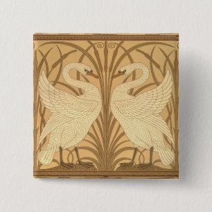 Chapa Cuadrada Diseño del papel pintado del cisne