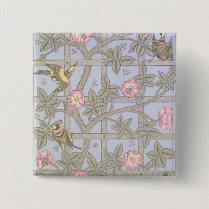 Chapa Cuadrada Diseño del papel pintado del "enrejado", 1864