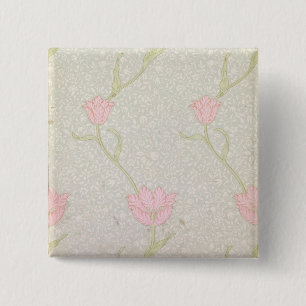 Chapa Cuadrada "Diseño del papel pintado del tulipán del jardí