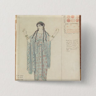 Chapa Cuadrada diseño del traje Señora-en-que espera para