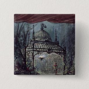 Chapa Cuadrada Diseño determinado para 'el Flute mágico