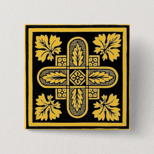 Chapa Cuadrada Diseño floral (Anverso)