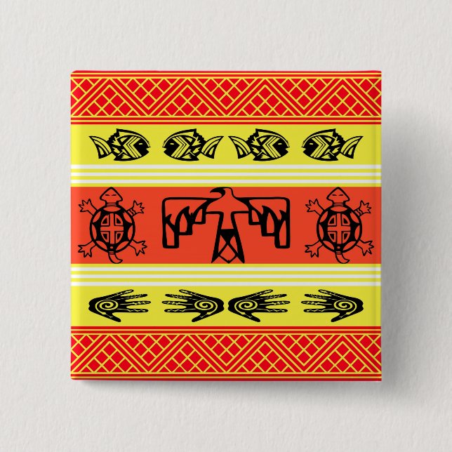 Chapa Cuadrada Diseño folclórico (Anverso)