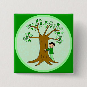 Chapa Cuadrada Diseño lindo de Hugger del árbol