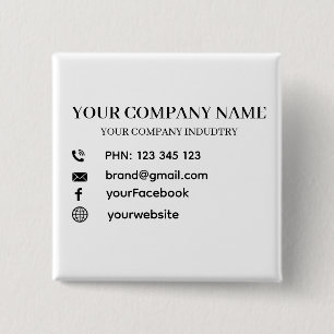 Chapa Cuadrada Diseño moderno personalizado de promoción empresar