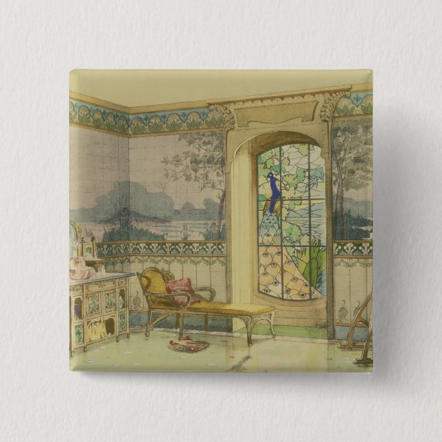 Chapa Cuadrada Diseño para un cuarto de baño, de "Interieurs (Anverso)