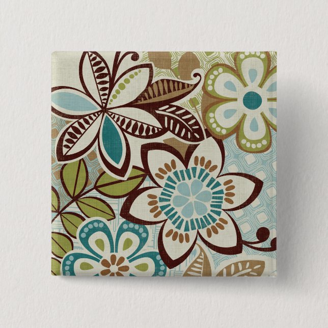 Chapa Cuadrada Diseños florales modernos (Anverso)