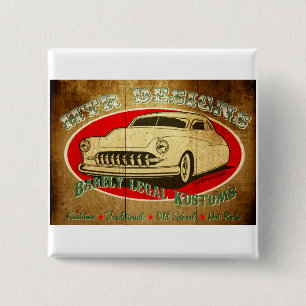 Chapa Cuadrada Diseños HTR Barely Legal Kustoms Garage