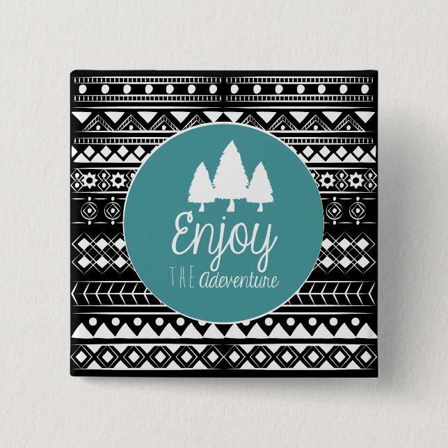 Chapa Cuadrada Disfruta Del Boho De Aventura (Anverso)