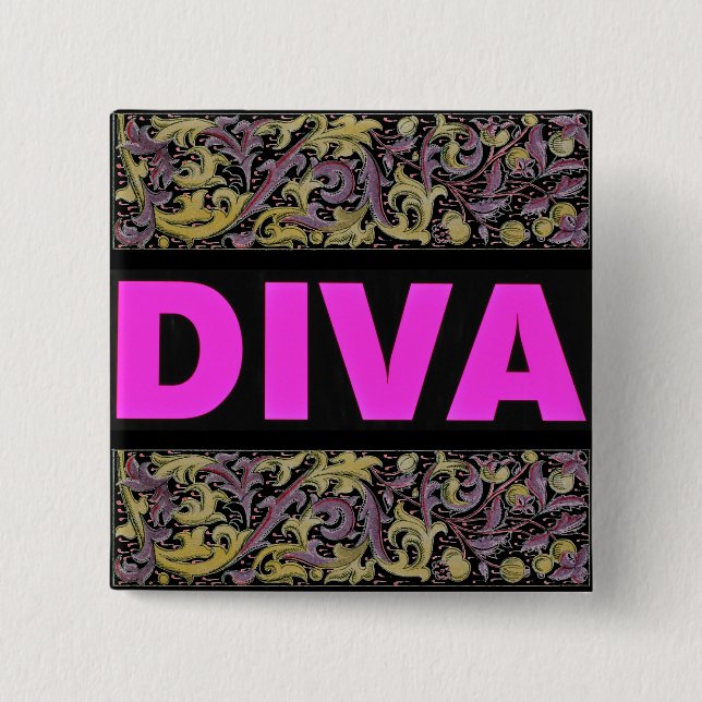 Chapa Cuadrada Diva (Anverso)