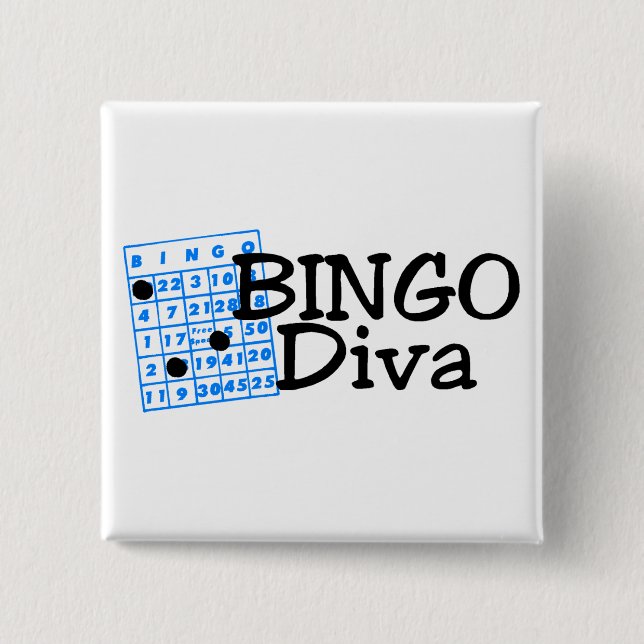 Chapa Cuadrada Diva del bingo (Anverso)