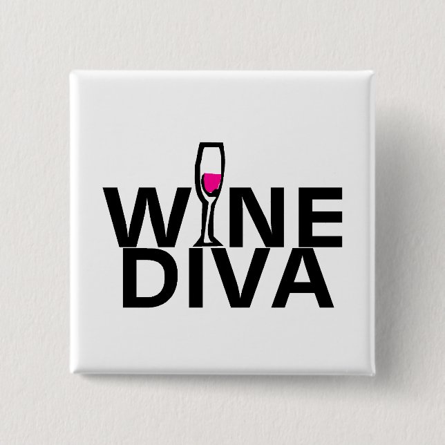 Chapa Cuadrada Diva del vino (Anverso)