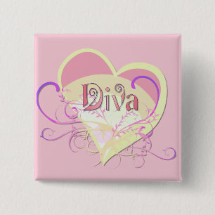 Chapa Cuadrada Diva Heart