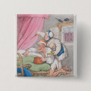 Chapa Cuadrada Diversión del verano. Caza del insecto