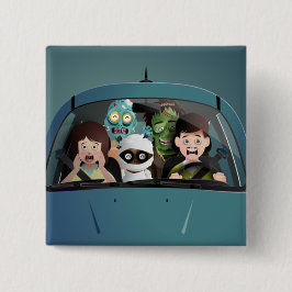 Chapa Cuadrada Divertidas vacaciones familiares en la noche de Ha