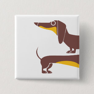 Chapa Cuadrada Divertido dachshund lindo para padres de perros la