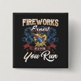 Chapa Cuadrada Divertido experto en fuegos artificiales Si Corro 