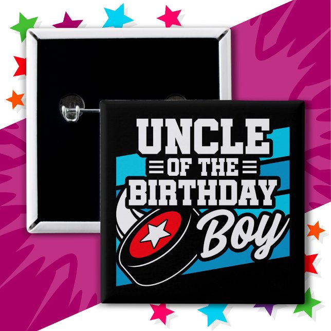 Chapa Cuadrada Divertidos niños Fiestas de hockey tío del niño de (Subido por el creador)