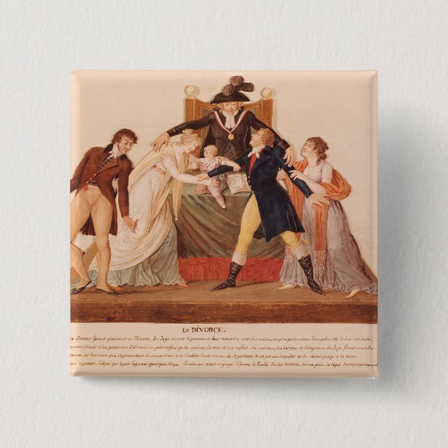 Chapa Cuadrada Divorcio. La reconciliación (Anverso)