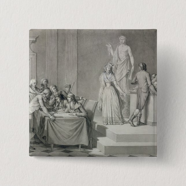 Chapa Cuadrada Divorcio republicano (Anverso)