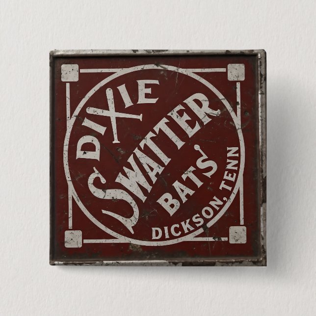 Chapa Cuadrada Dixie Swatters Dickson TN AH Leathers Bats (Anverso)