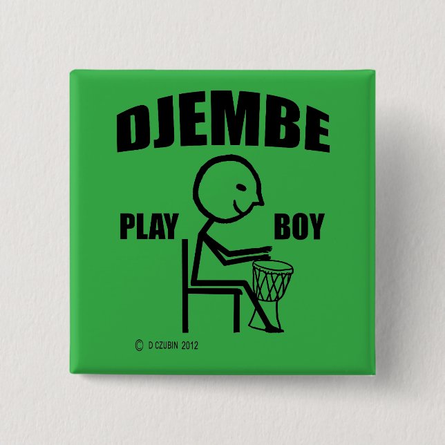 Chapa Cuadrada Djembe Play Boy (Anverso)